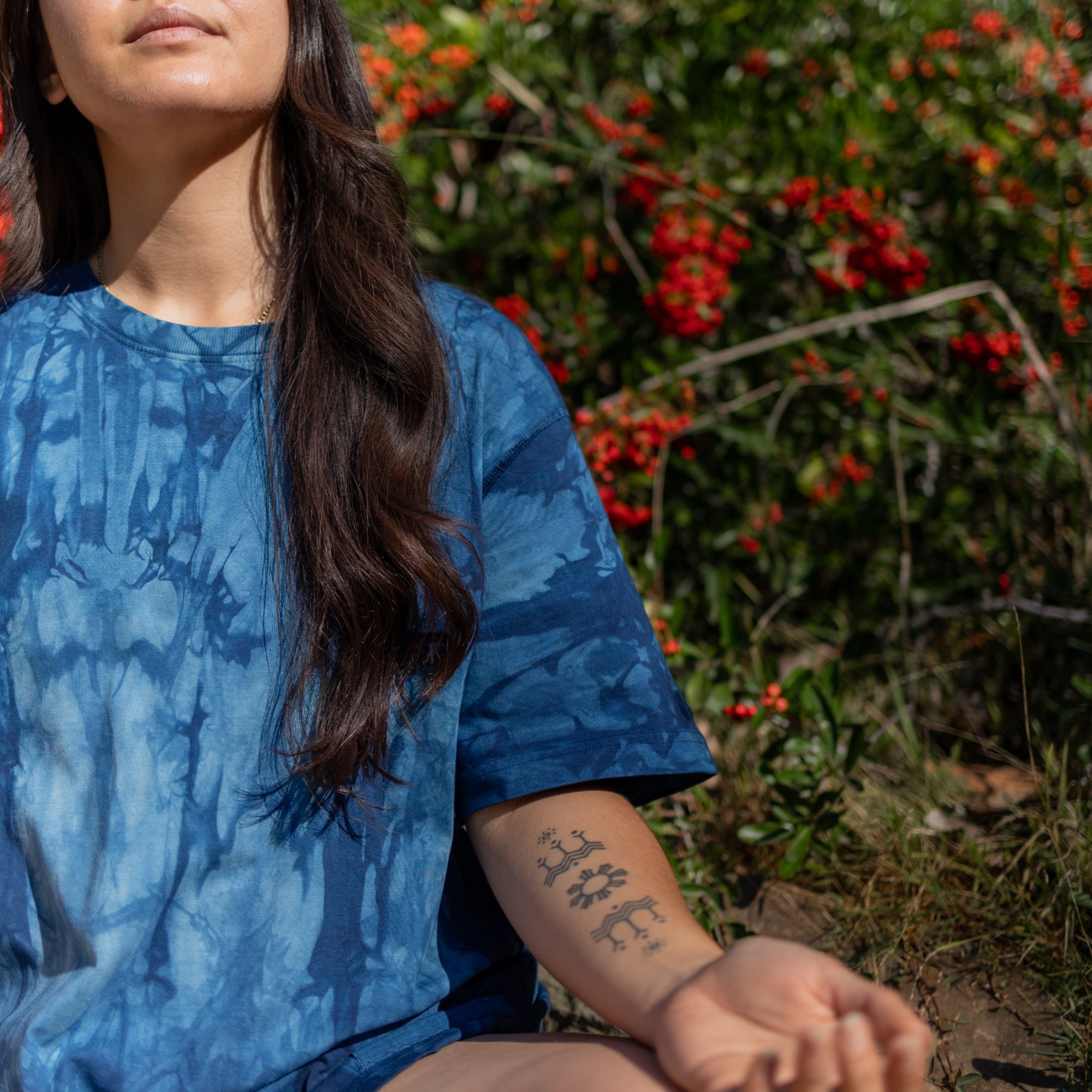 Indigo Hana Regenerative Cotton T-Shirt - AIZOME (North America) - AIZOME