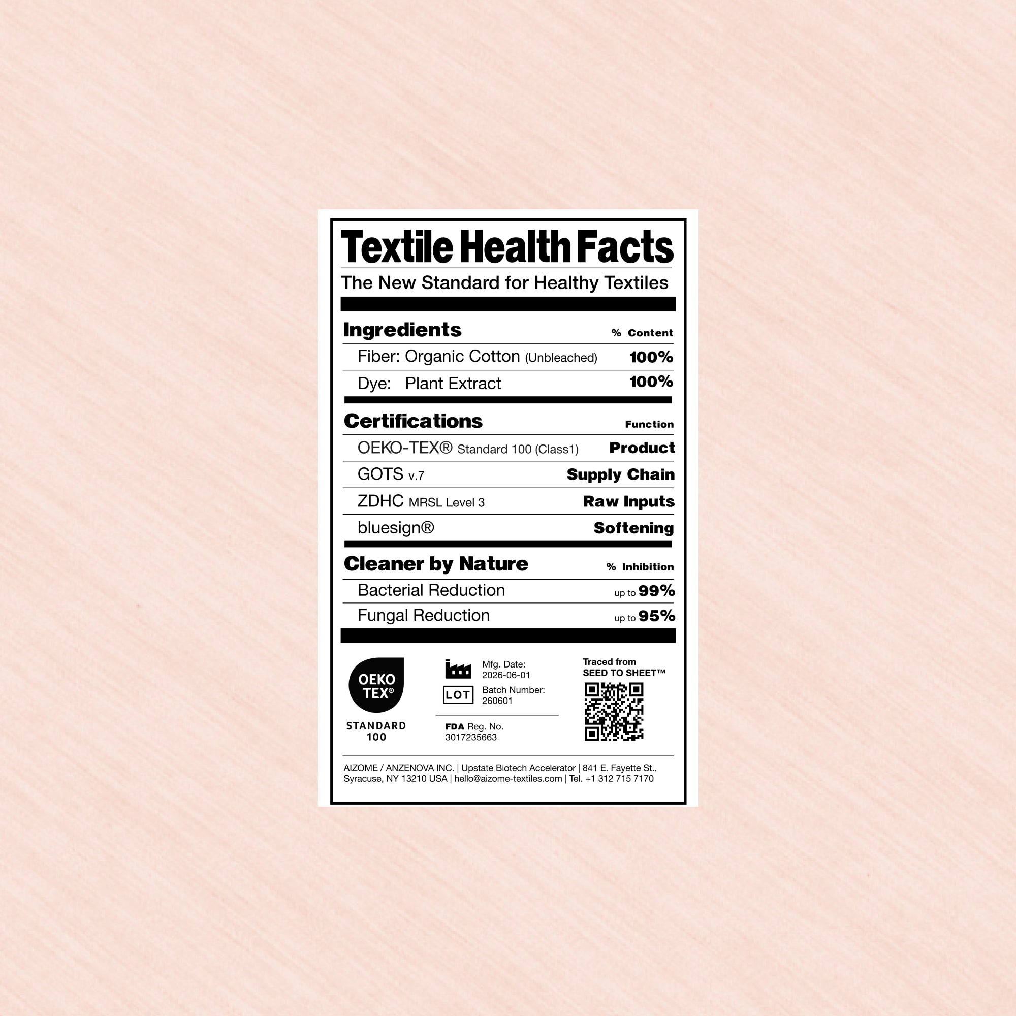 Textile Health Facts - color:rose-rubia
