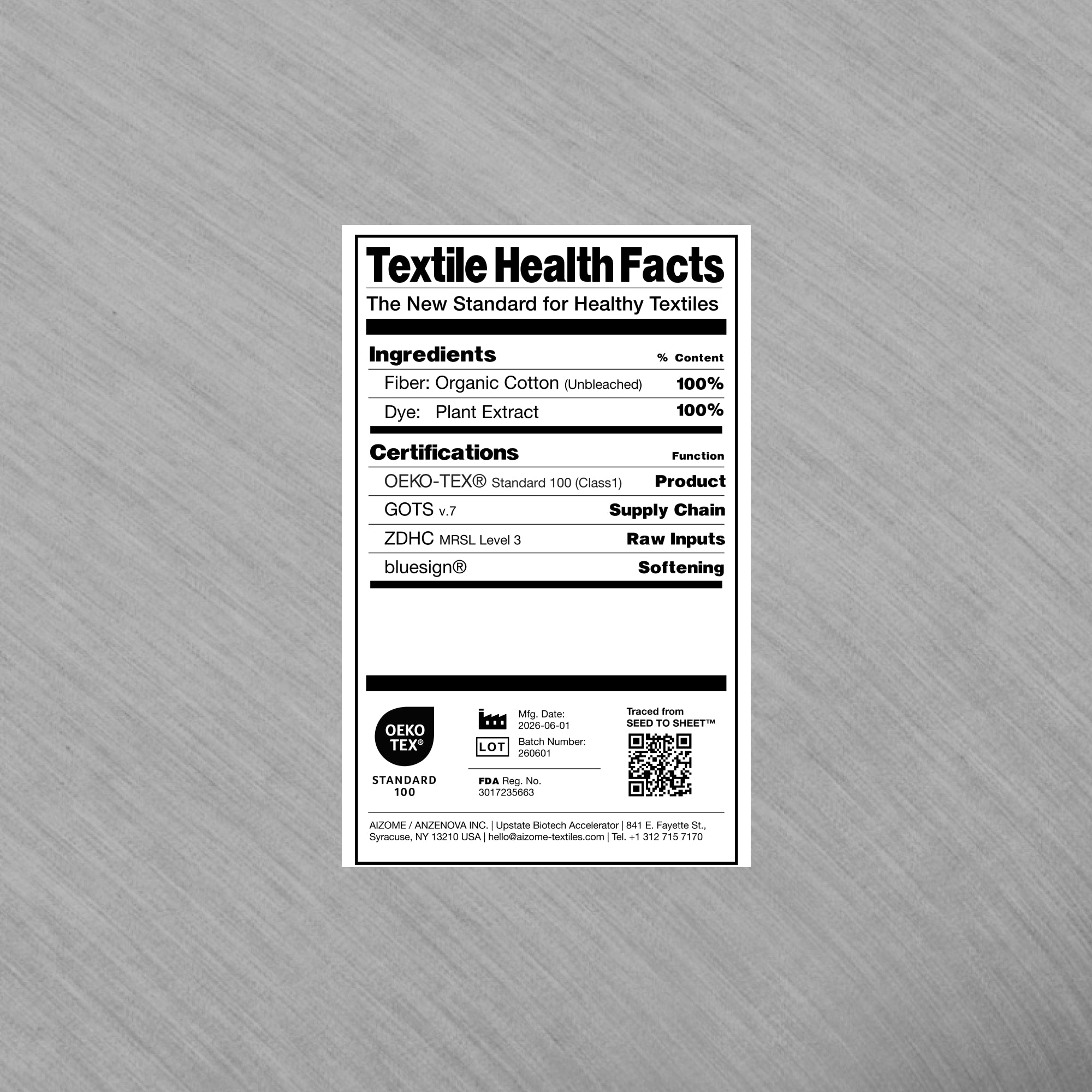 Textile Health Facts - color:silver-sumac