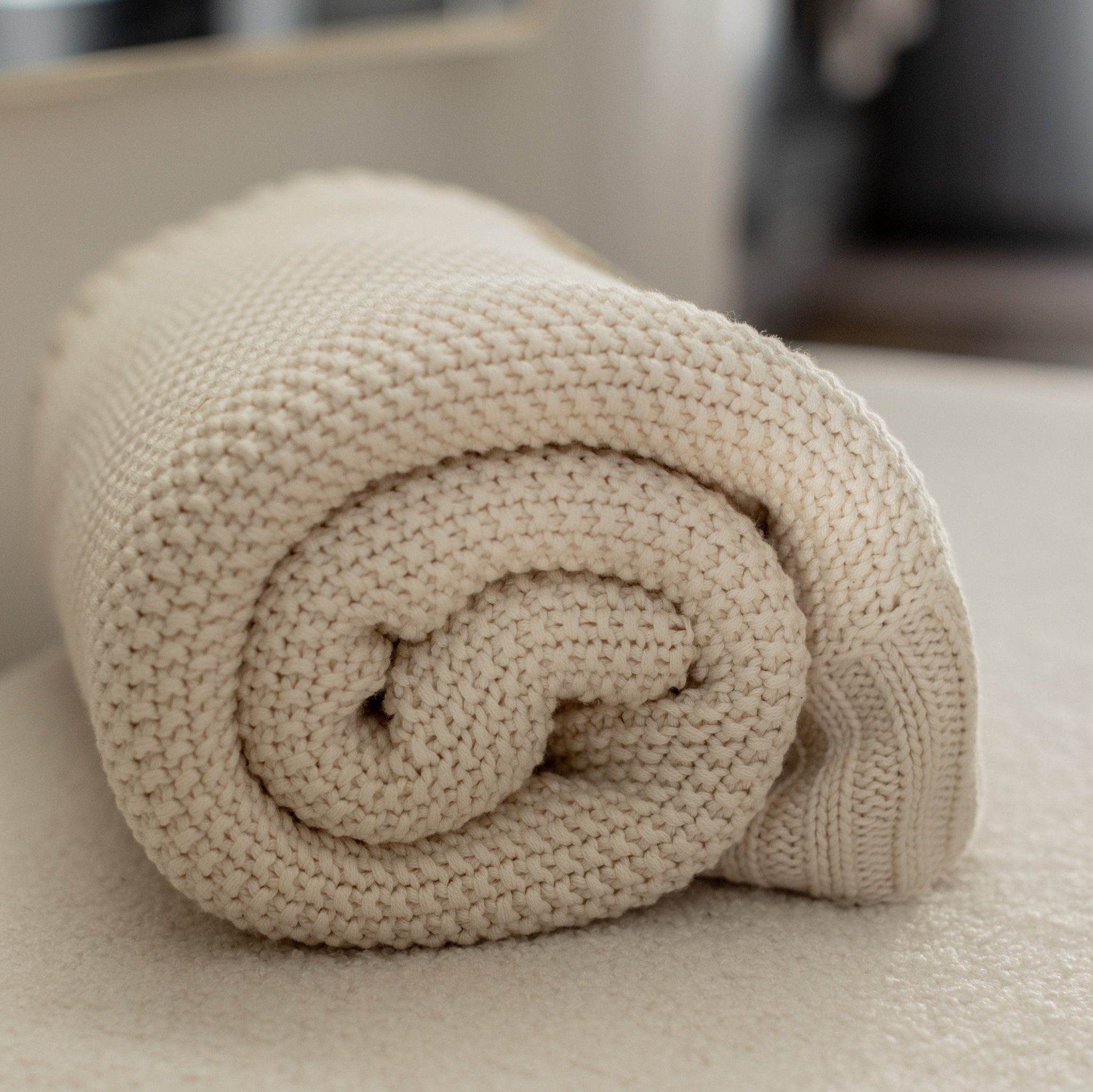 Regenerative Organic Knitted Blanket - AIZOME (North America) - AIZOME