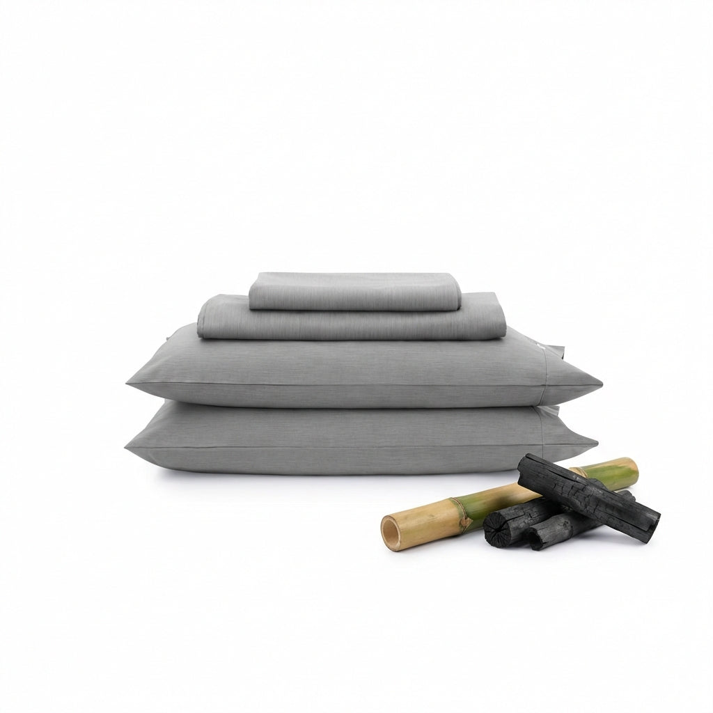 Organic Sheet Set - color:carbon-haze