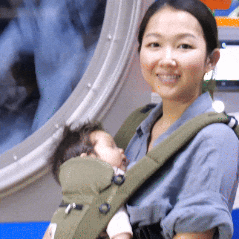 Misa inspecting the plant dyer with little assitant Mila