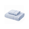 Organic Towel Set - color:natural-indigo