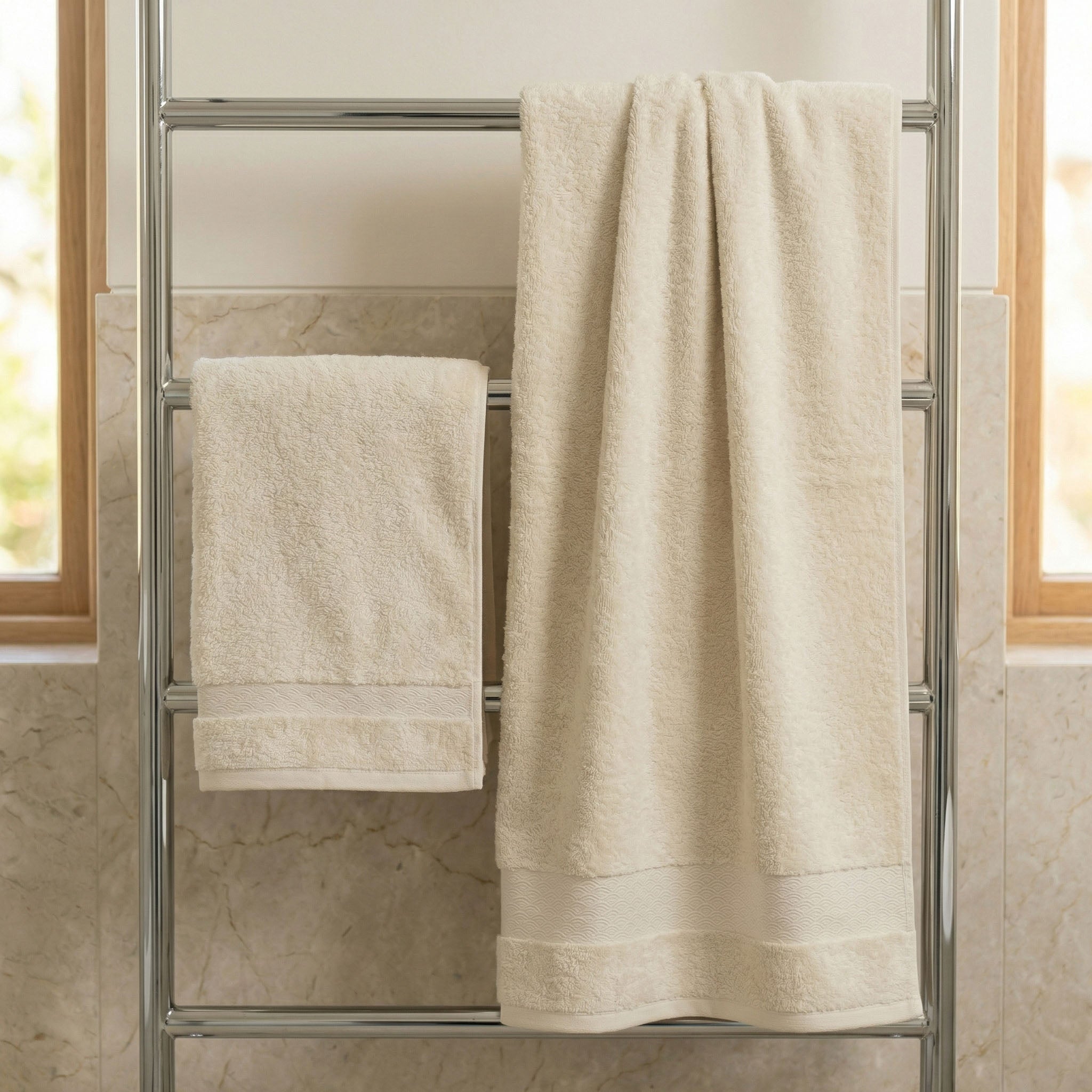 Organic Towel Set - color:virgin-cotton