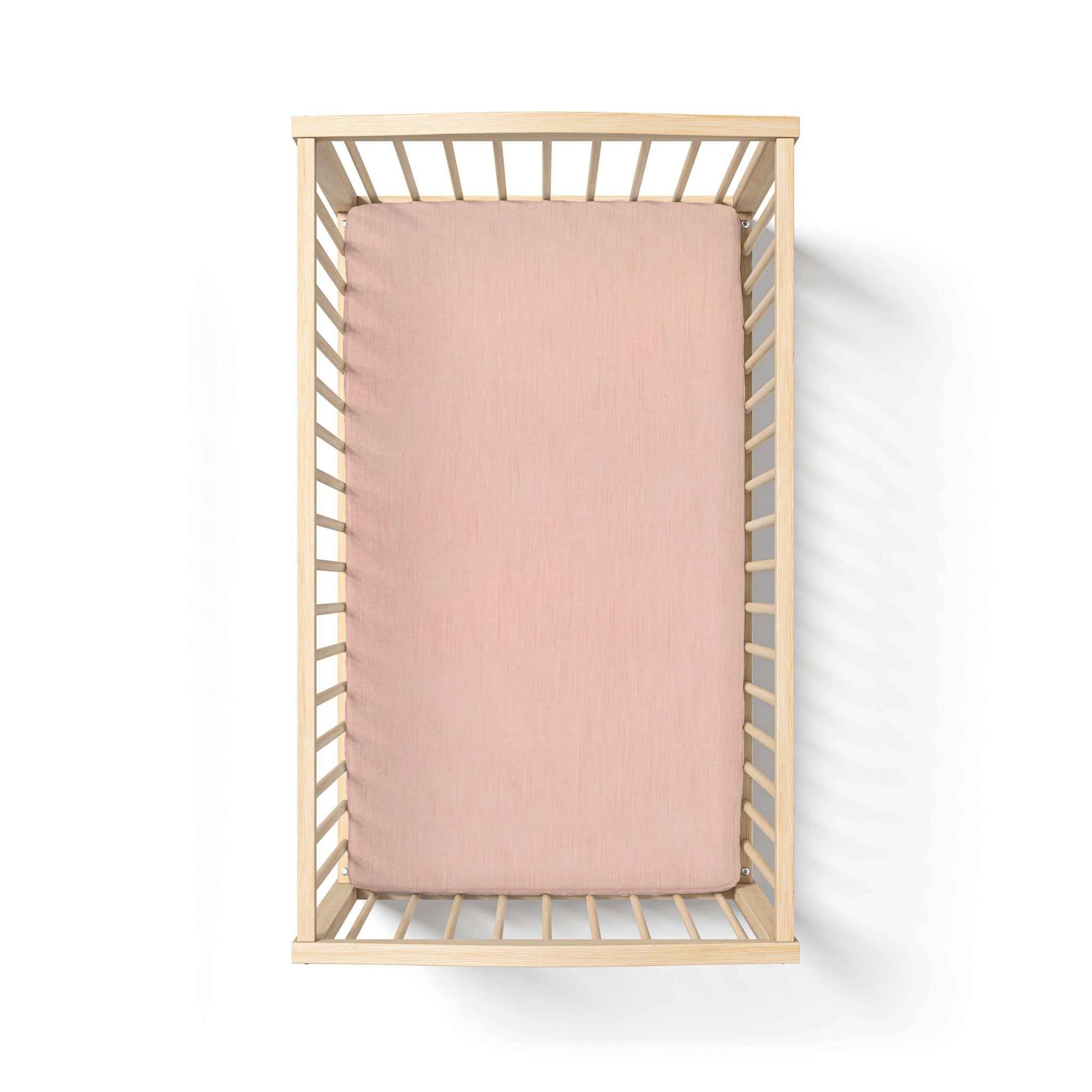 Organic Crib Fitted Sheet - AIZOME (North America) - AIZOME color:rose-rubia