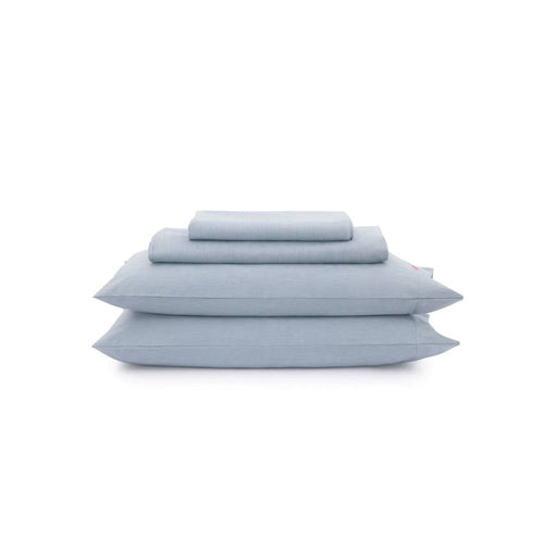 Organic Sheet Set - color:natural-indigo