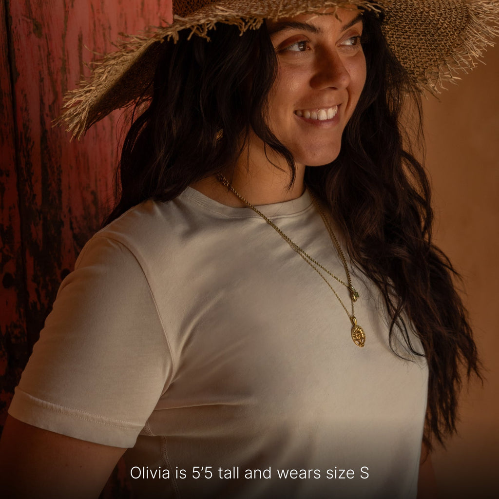 Regenerative Cotton T-Shirt - AIZOME (North America) - AIZOME color:dark-oak