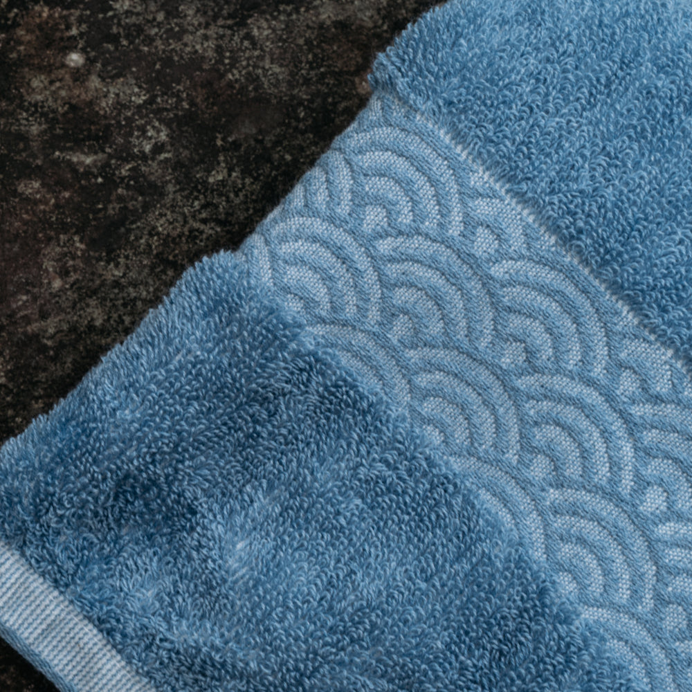 Aizome seriously soft towel lifestyle scene